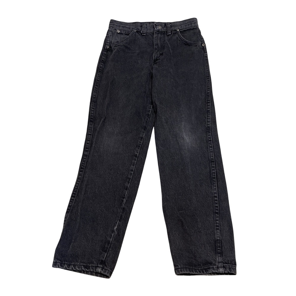 Vintage Rustler Jeans‎ Youth Boys 14 Slim Black Denim USA Cotton 70-80s Straight
